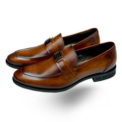 Lamonchie Parvoro - Textured Leather Loafer - Tan