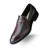 Lamonchie Parvoro - Textured Leather Loafer - Cherry
