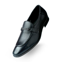 Lamonchie Ferano - Perforated Leather Loafer - Black