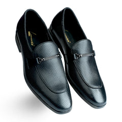 Lamonchie Ferano - Perforated Leather Loafer - Black