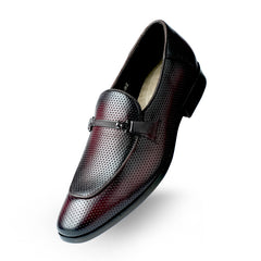 Lamonchie Ferano - Perforated Leather Loafer - Cherry