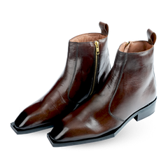 Lamonchie Vittore - Classic Leather Chelsea Boot - Brown