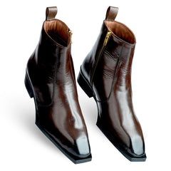 Lamonchie Vittore - Classic Leather Chelsea Boot - Brown