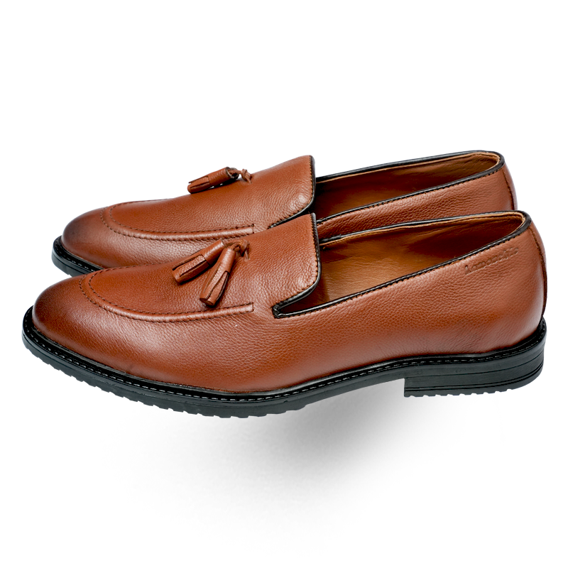 Lamonchie Castano - Textured Tassel Loafer - Brown