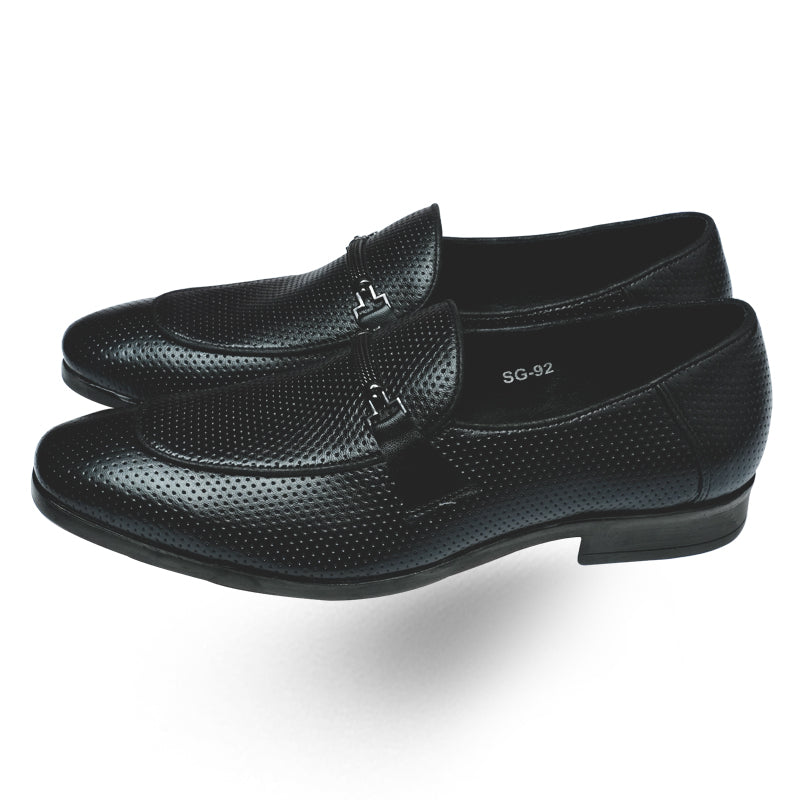 Lamonchie Ferano - Perforated Leather Loafer - Black
