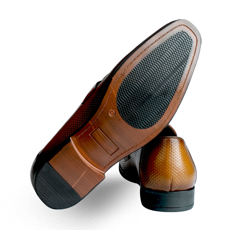 Lamonchie Ferano - Perforated Leather Loafer - Tan
