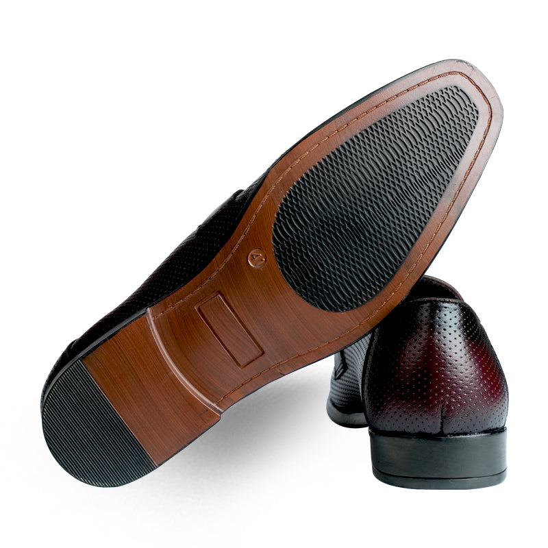 Lamonchie Ferano - Perforated Leather Loafer - Cherry
